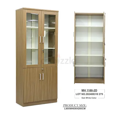 Stylish Wooden Cupboard with Glass Doors