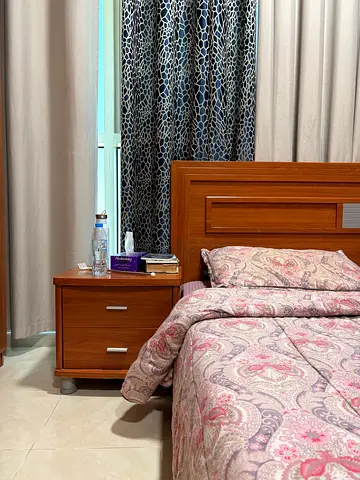 Cozy King Size Bed with Mattress  2 Nightstands