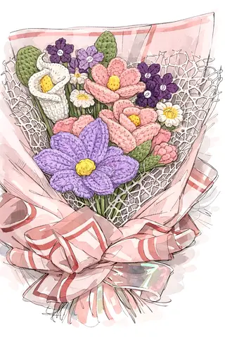 Custom crochet bouquet