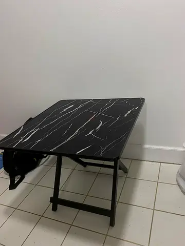 Modern Black Marble-Style Table