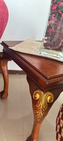 Set of 3. One big and two square Elegant Wooden Side Table with Intricate Design