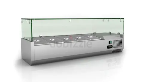 SALAD BAR WITH GLASS TOP