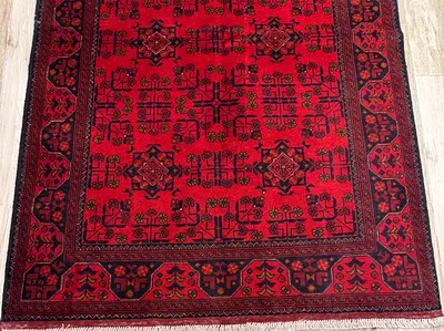 Beautiful Handwoven Afghnai khal Mohammadi  Red Rug