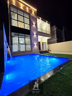 Villa for sale with swimming pool, water and electricity in a prime location, only one year old