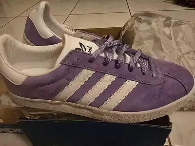 New Original Adidas Gazelle 85 Purple Sneakers with Original Box - 01st Edition
