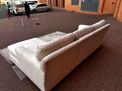 Almost new Condition CrateBarrel Axis feather filled L Shape Sofa