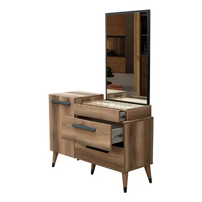 Modern Wooden Dresser with Mirror