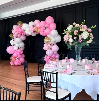 Birthday party balloon decorations