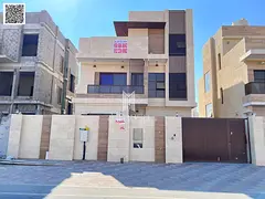 Villa for rent in Al Bahia, Ajman. 5 master bedrooms + living room + majlis + luxurious kitchen + ma