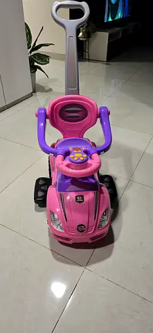 Pink Ride-On Push Car for Toddlers