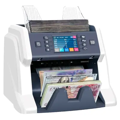 RIBAO BC 55 Mixed Denomination Bill Money Counter Machine 2 CIS/UV/MG/MT/IR Multi Currency Cash Valu