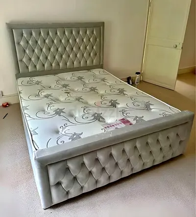 brand New Queen Size Customised Velvet Manual storage Bed for sale