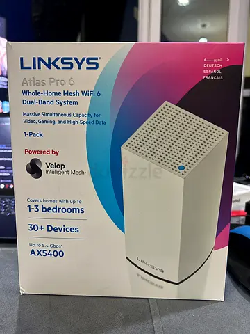 Linksys Atlas Pro 6 – Whole-Home Mesh Wi-Fi 6 (AX5400) – 1 Unit