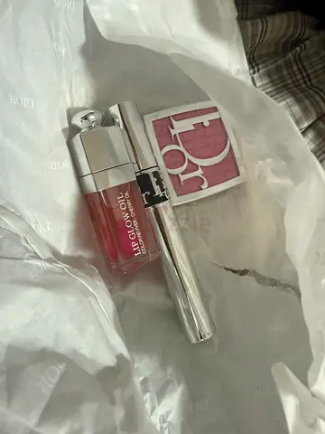 Dior holiday makeup with glitter bag