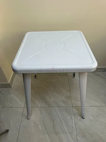 Flash Furniture 23.75 Square White Metal Indoor-Outdoor Bar Height Table