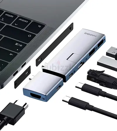 Hagibis USB C Hub Modular Magnetic USB Type-C Hub with 4K@60Hz HDMI Dual USB-C Adapter for MacBook
