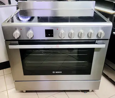 Bosch latest model full electric ceramic 5 hobs cooking range oven fan 90x60 stove