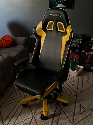 Ergonomic DXRacer Gaming Chair in Black and Yellow