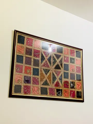 Framed Antique Textile Art Piece