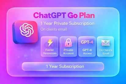 ChatGPT Go Plan – 1 Year | Private Subscription