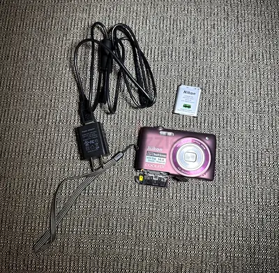 Vintage digital camera NIKON COOLPIX S4100 plum purple