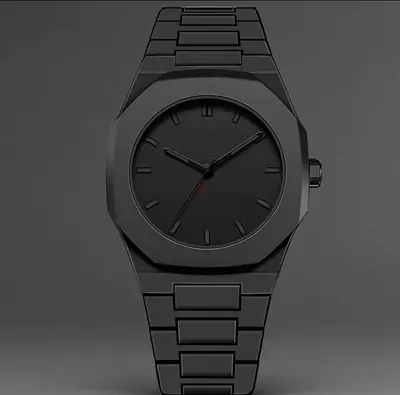 Sleek Black Analog Watch