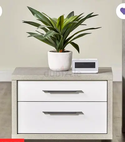 Bed with side table