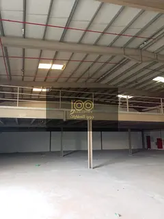 Three mezzanine warehouses for rent in Umm Al Thu'ub, featuring spacious areas and a practical d