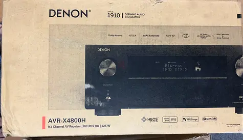 Denon AVRX4800H 9.4 Channel 125W 8k AV reciever