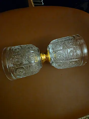Antique Handcut Bohemian Crystal Candle Holder. 100% Flawless Condition. AED 230 With Free Delivery!