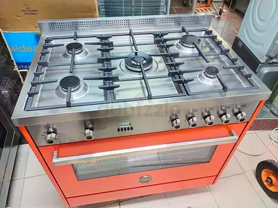 BARTAZONI Top Gas oven Electric 5 Burner Cooker Range. Made Italy