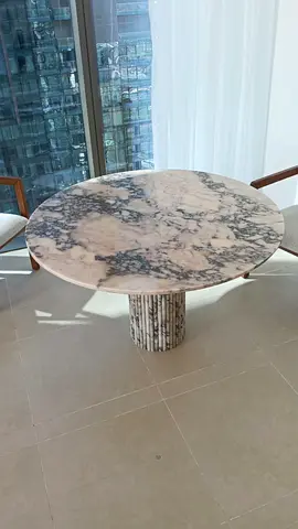 Elegant Round Marble Dining Table