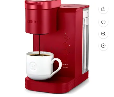 New with cartoon Keurig K-Express Single-Serve K-Cup Pod Coffee Maker, Red