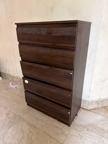 Stylish Dark Wood Dresser with Sleek Design