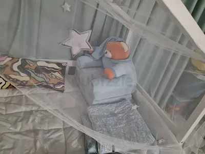 Charming wooden kids bed with mattress only