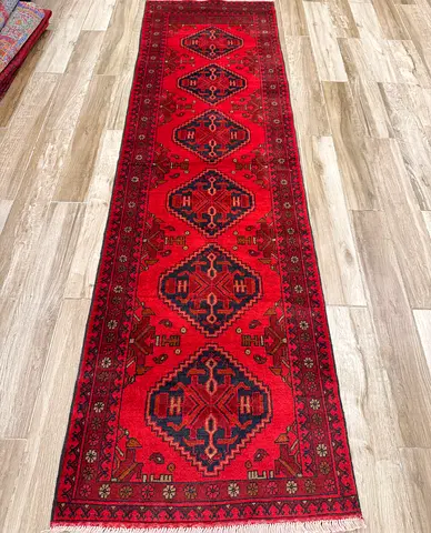 Traditional Red Patterned khal Mohammadi Runner Rug