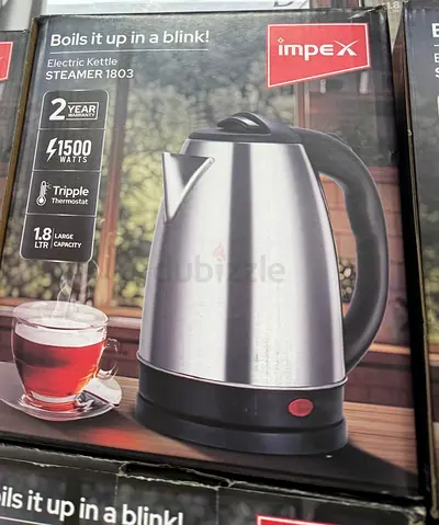 Impex Electric Kettle 1803 - Fast Boiling with 1.8L Capacity