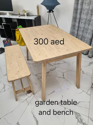 Garden Table and Bench for Sale - 300 AED