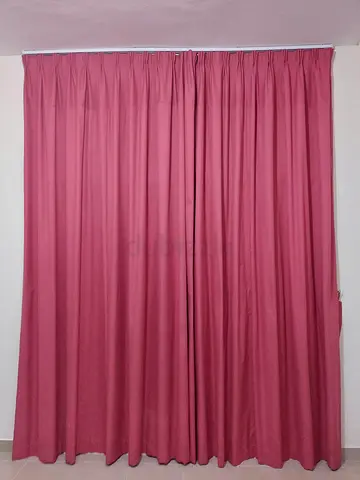 Bedroom curtain Material cloth blackout 3.5 m height 3 m width ( with full accessories) 2 pcs