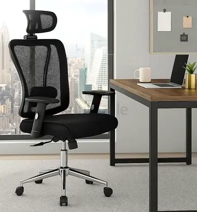 Ergonomic Heavy Duty Mesh Office Chair with Adjustable Headrest, Backrest, Lumbar, Armrests, Height