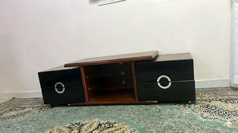Stylish Wooden Entertainment Center with Storage