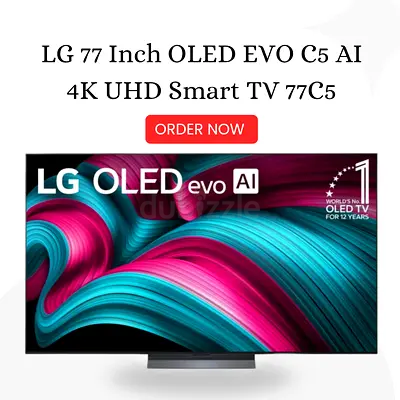 LG 77 Inch OLED EVO C5 AI 4k UHD Smart TV | 77C5