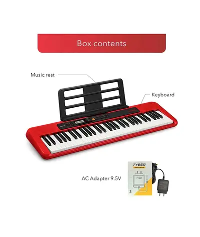 Casio CT-S200 61-Key Portable Keyboard (Red)