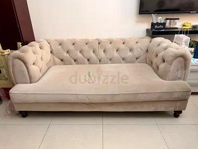 Elegant Beige Chesterfield Sofa