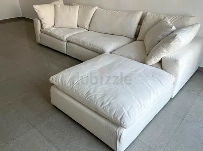 Feather 🪶 filled Modular Living room The Loom Collection Sofa with footstool