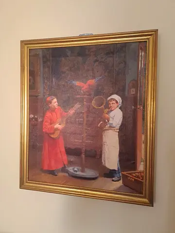 Charming Vintage Painting, french artist chocarne moreau - 1855- 1931