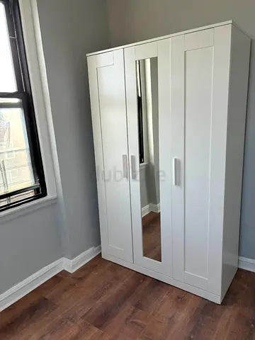 Modern White Wardrobe with Mirror