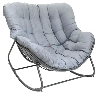 Cozy Gray Rocking Chair for Relaxing Moments