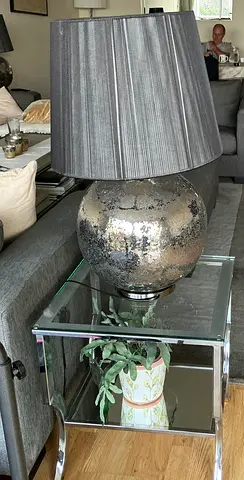 Chic Metallic Table Lamps with Stylish Shade