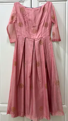 Elegant Pink Embroidered Dress